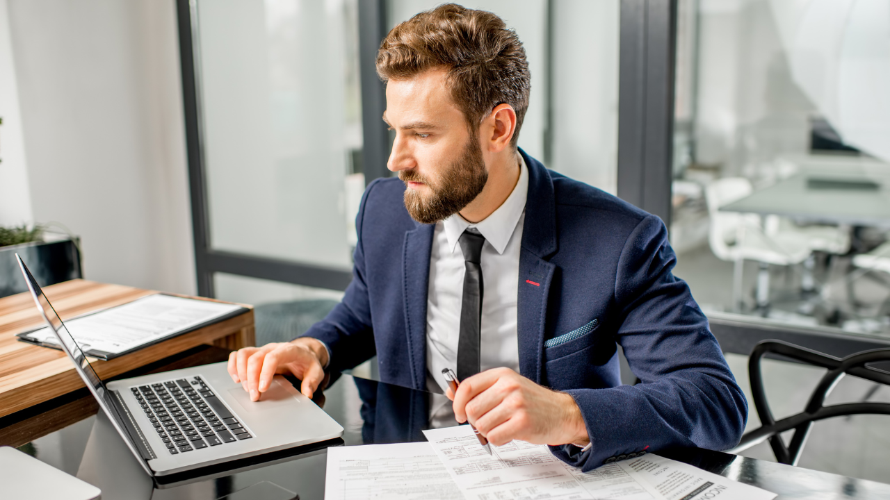 apartment property manager reviewing operational budget